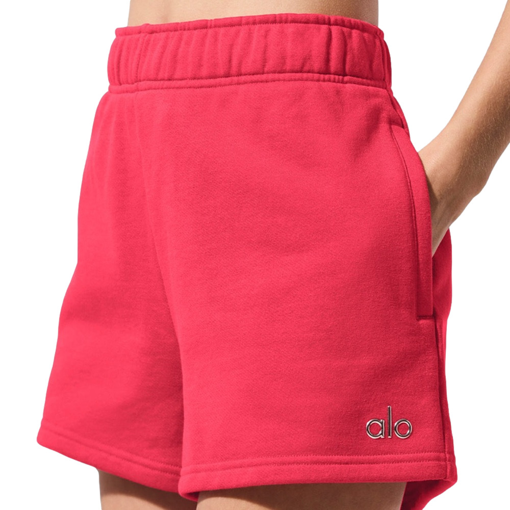 SAME DAY SHIP! NWT ALO YOGA AUTHENTIC YOGA CANDY RED ACCOLADE SHORTS match game - Picture 3 of 8